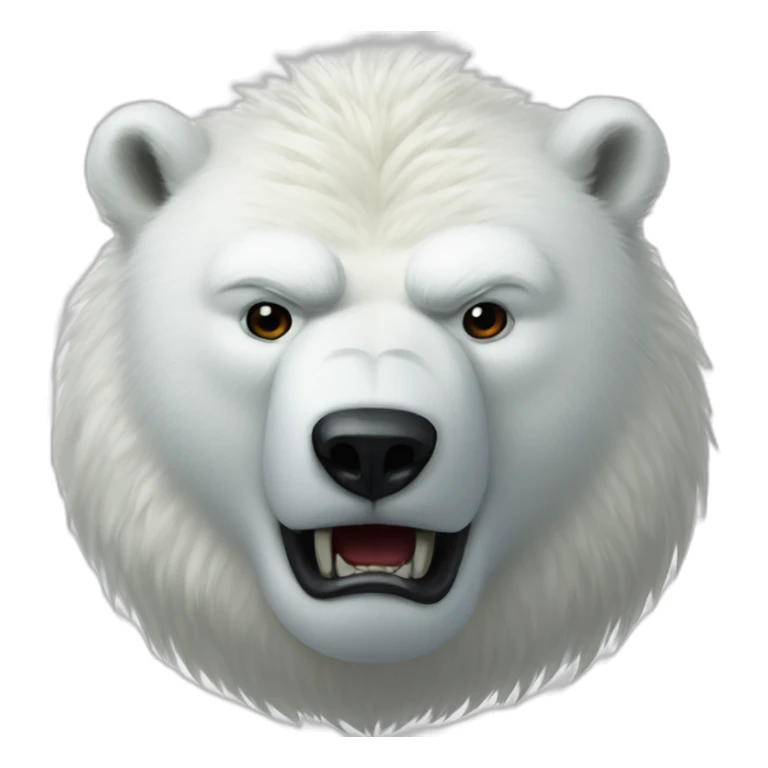 King Polar Bear a little very mad sticker