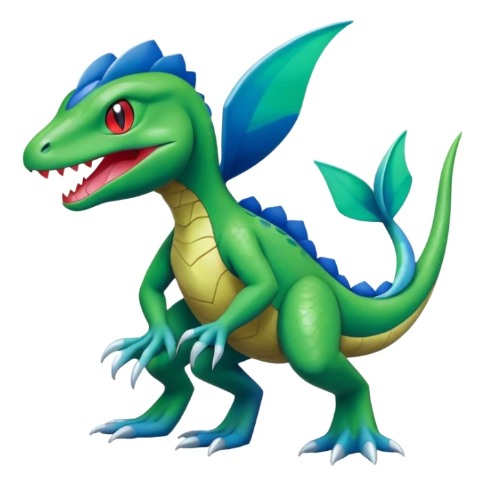 Grovyle-Axew-Pokémon-Fakémon-creature sticker