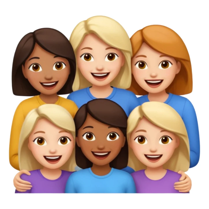 a group of friends who are female sticker