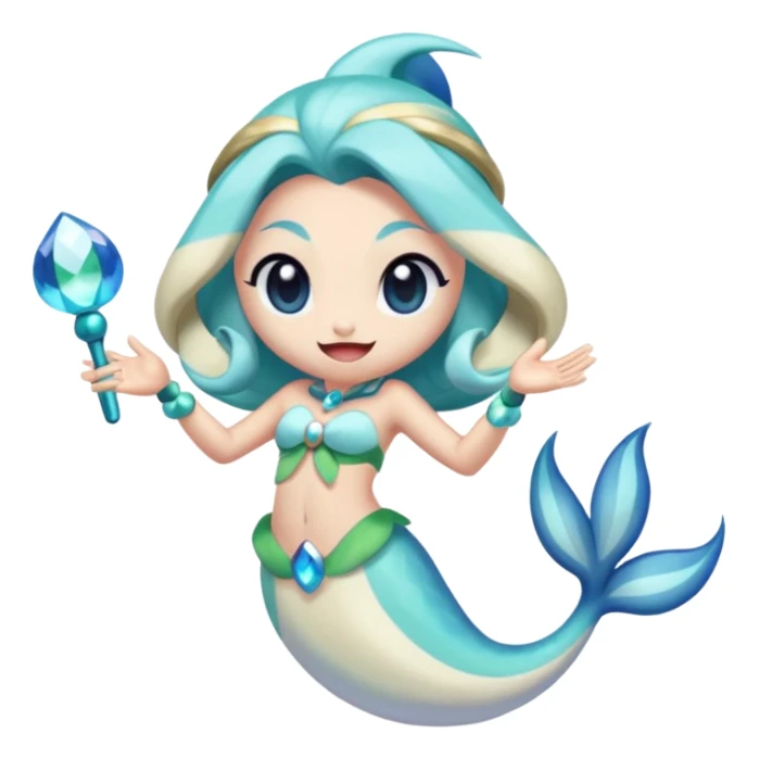 Colorful Exotic Meloetta-Primarina-Kirby-Fakémon-creature-hybrid sticker