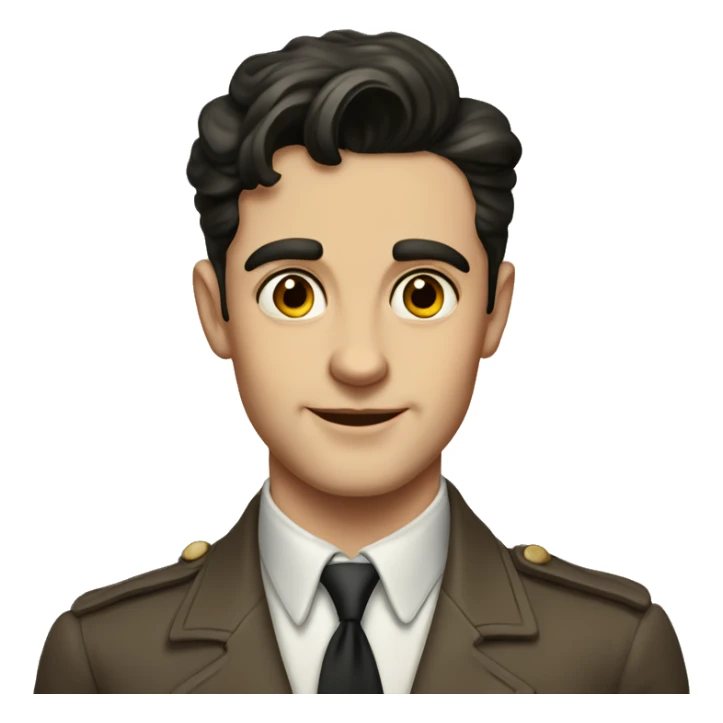 1940 young French guy with dark hair sticker