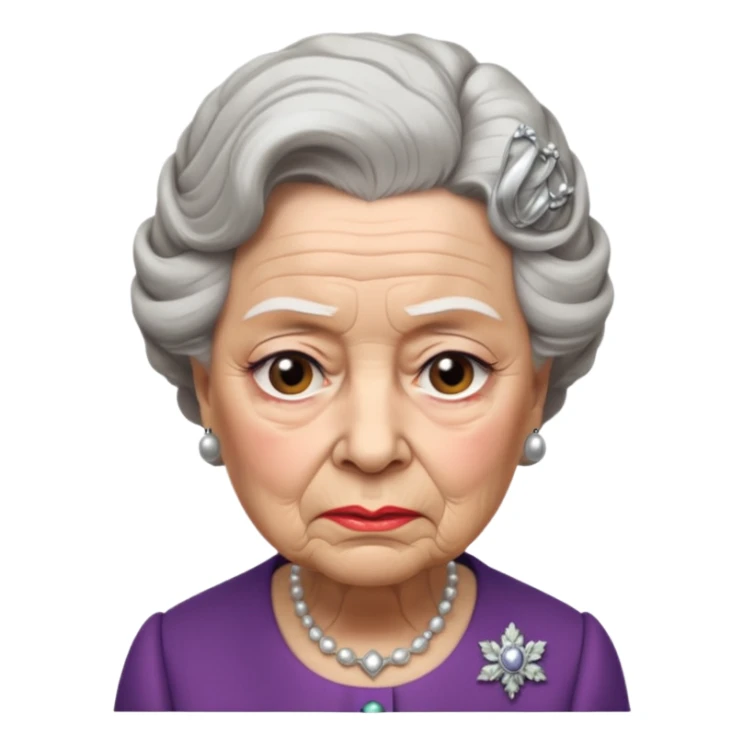 La reine Élisabeth 2 en moche et aigri  sticker