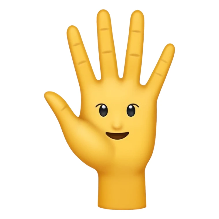 Crea un emoji que sea este ✋️ pero de cabeza, osea invertido sticker
