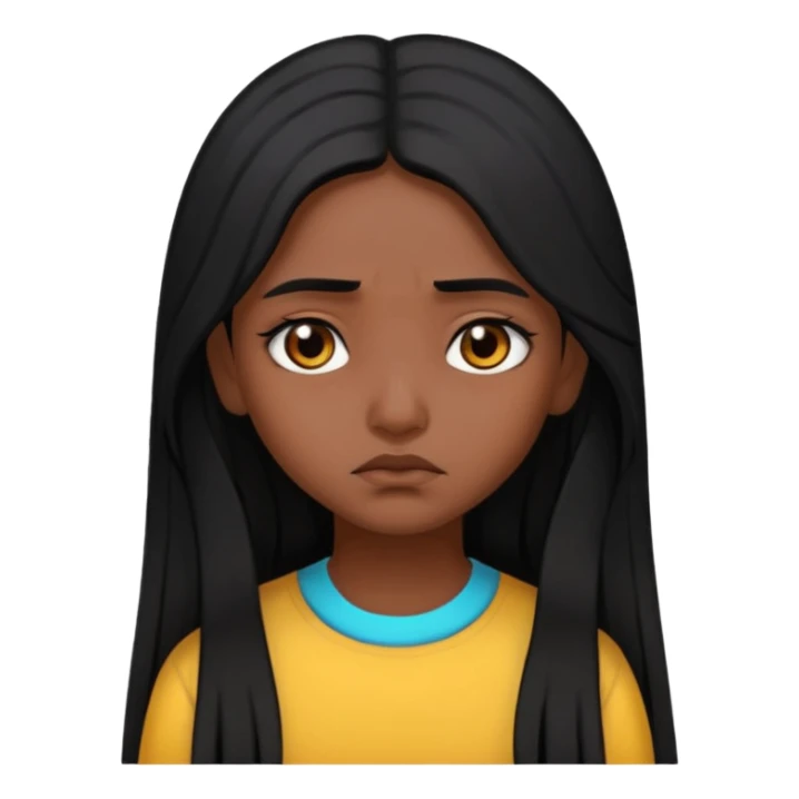 generate an indian genz girl looking sad sticker