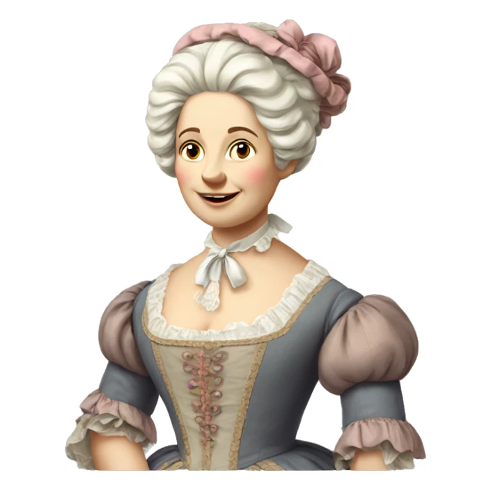 18th century Swiss lady in dress sticker