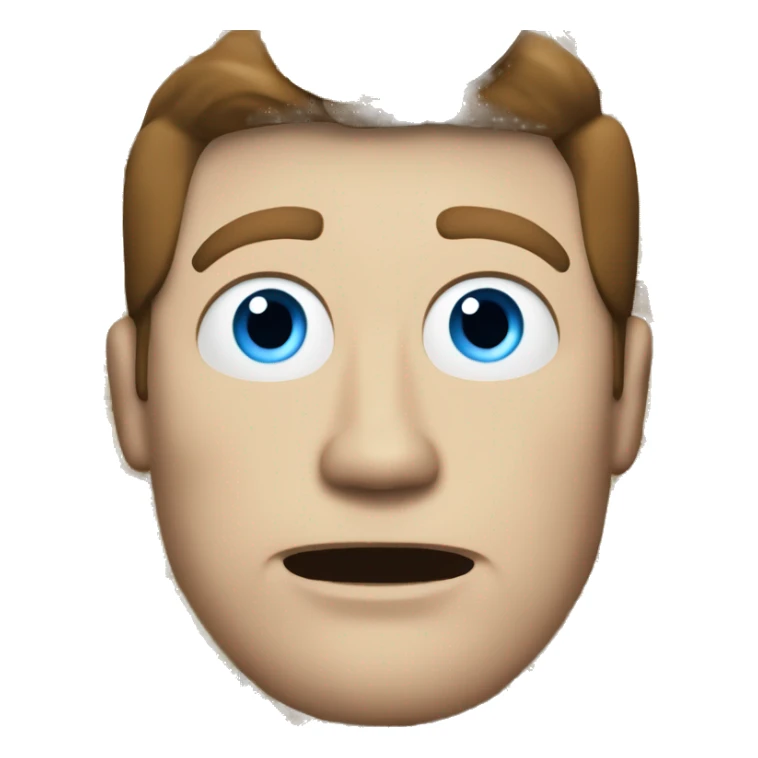 white guy with blue eyes and clubby brown hair , fat eating chips sticker