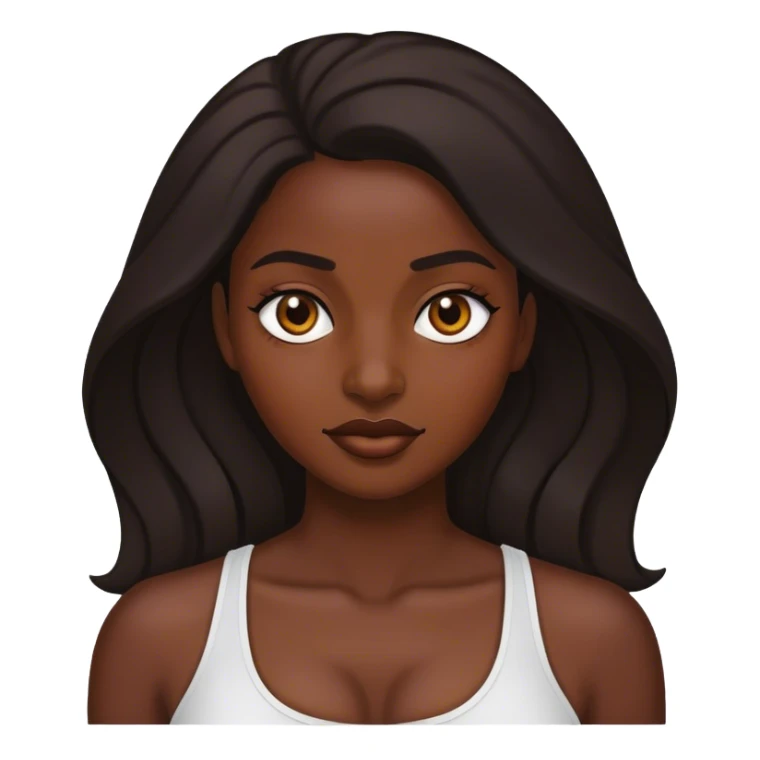 portrait of dark-skinned woman sticker