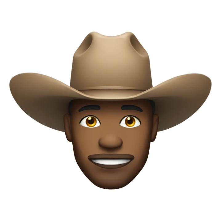 wrestler with face paint wearing cowboy hat sticker