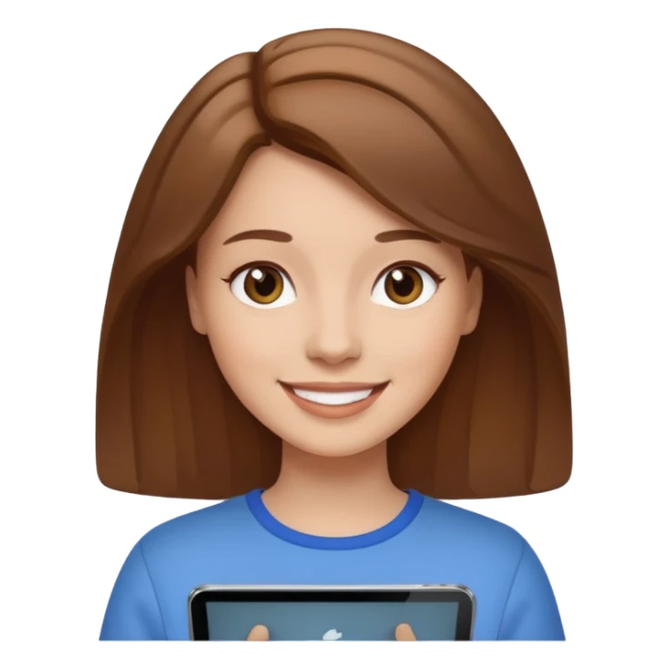 No she is white and she hold a ipadnooooo sticker