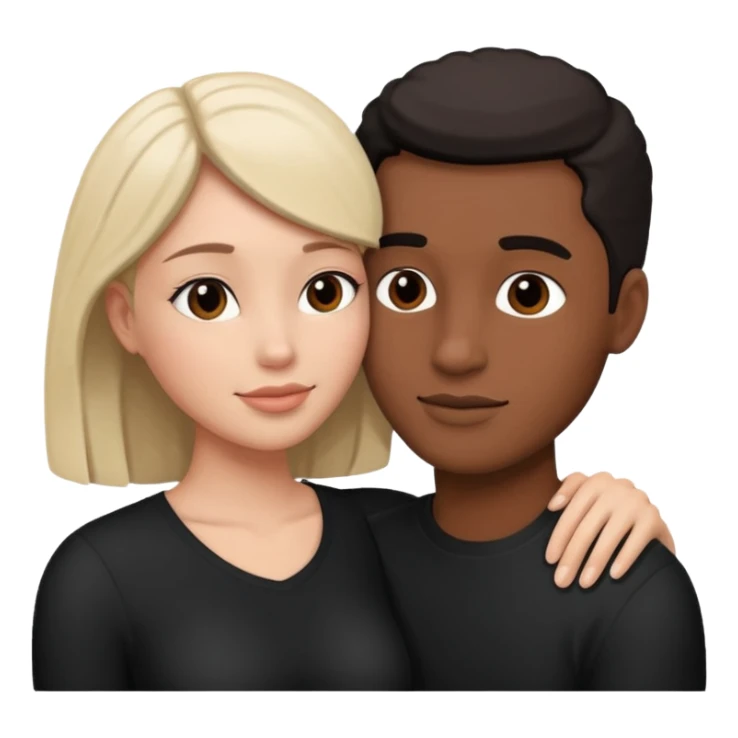 Black and white style couple sticker