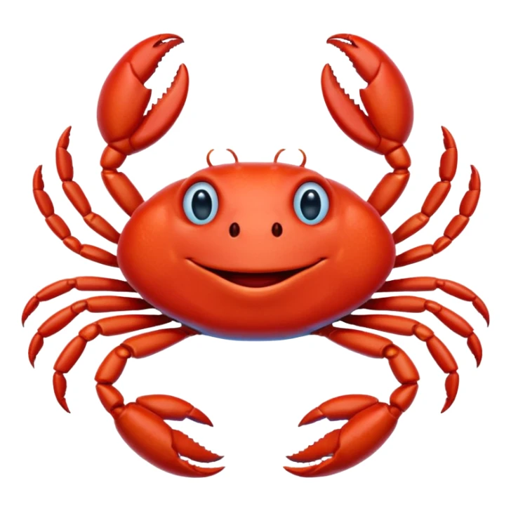 red crab and blue sprut are friends sticker