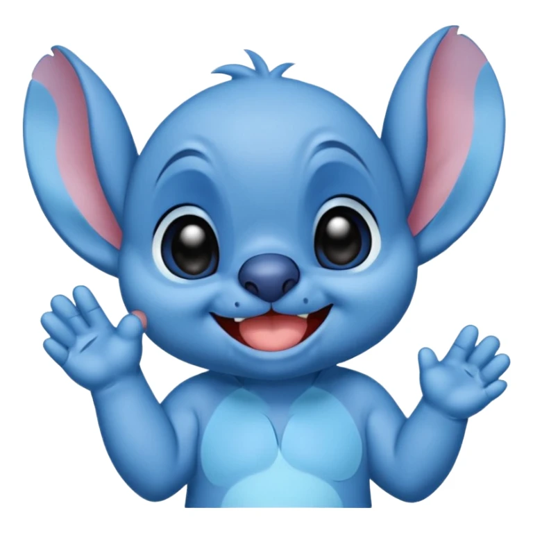 Stitch from Lilo and Stitch, blowing a kiss sticker