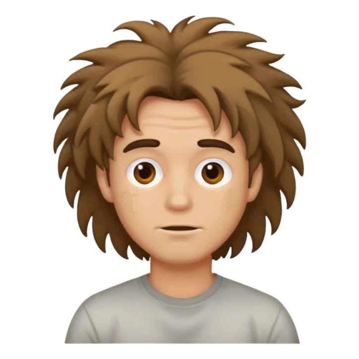 Guy with tons of hair sticker