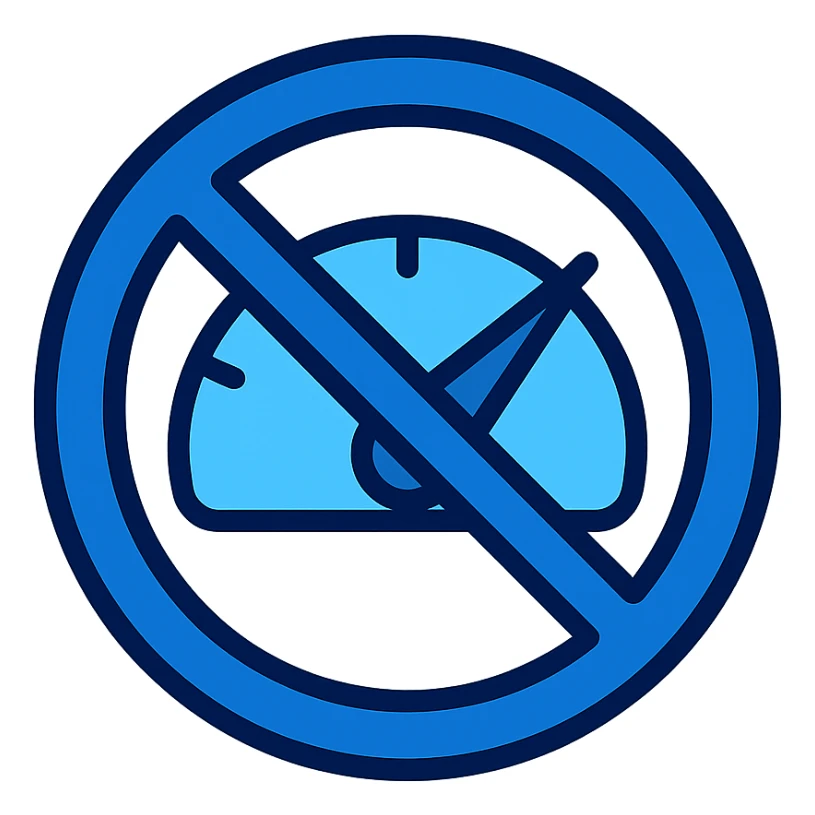 Zero Throttling icon, modern, shades of blue sticker