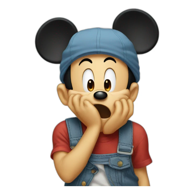 Mickey cry sticker