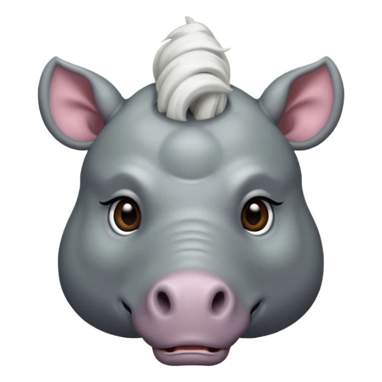 Elasmotherium. Siberian unicorn rhino face sticker