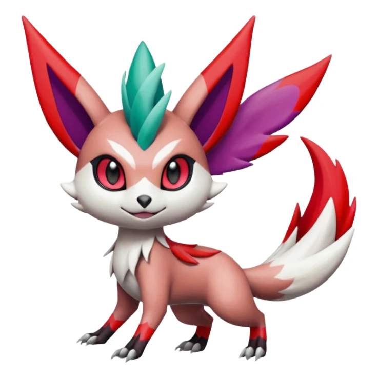 Meloetta-Noivern-Zangoose-Pokémon-Fakémon-creature sticker