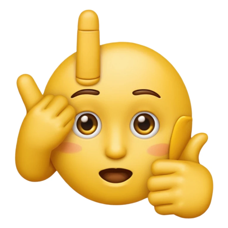 Eye-rolling emoji with fuck you finger sticker