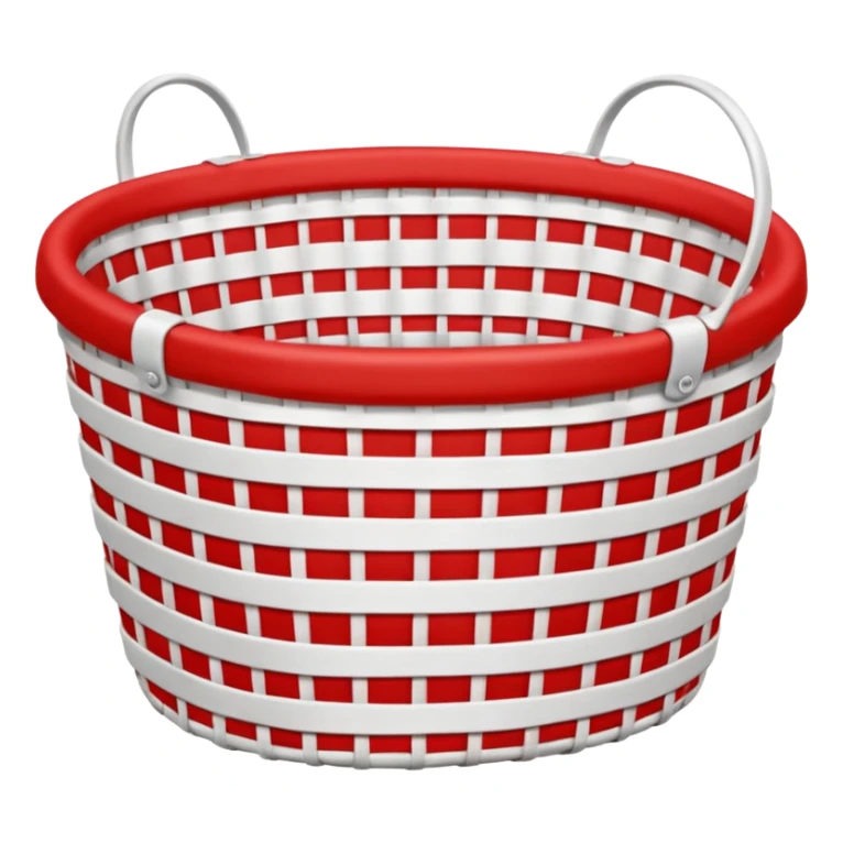  empty wicker basket with picnic cloth in it sticker