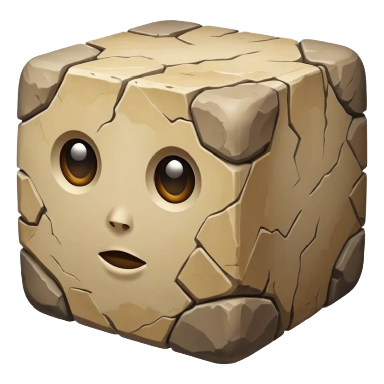 american-beije-intricate-stone-age-rocky-cube-shaped sticker