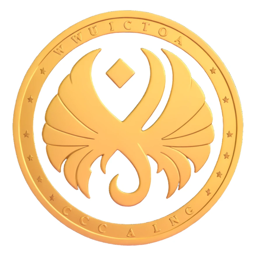 Wu-Tang Clan logo on a gold coin sticker