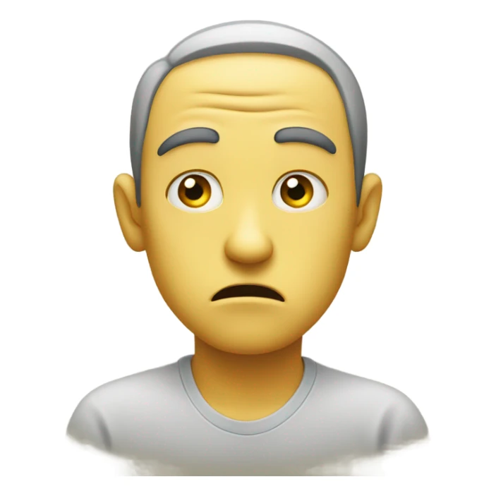 A yellow circle emoji with a confused look sticker