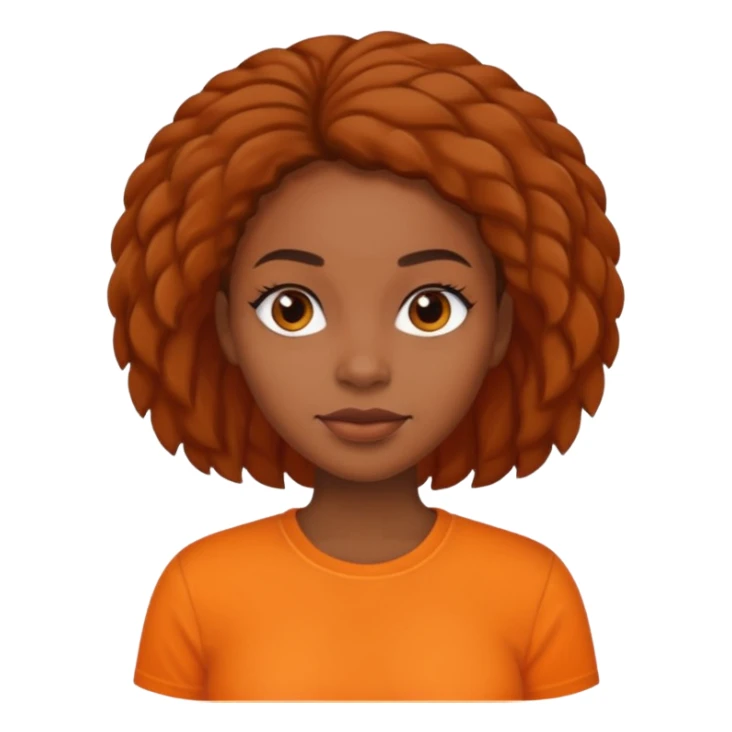 black woman with orange shirt sticker