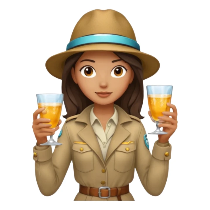 a young female explorer with magnificer glass sticker