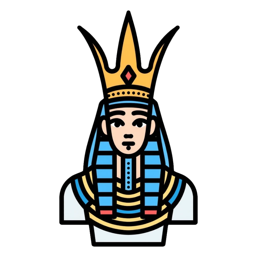 Osiris Egyptian god of afterlife symbol with Atef crown sticker