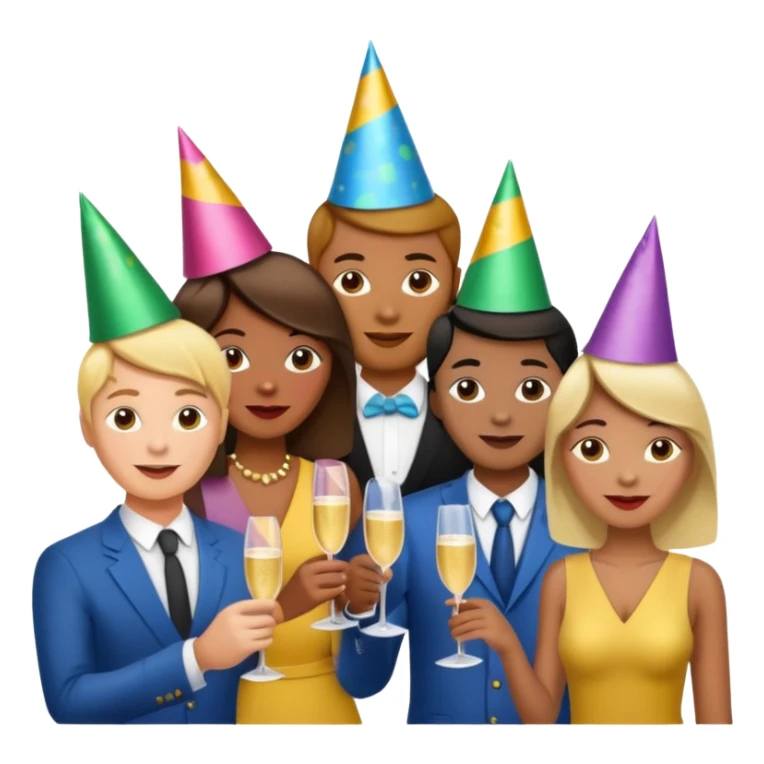 A large dense crowd of adults and seniors at an afterwork party sticker