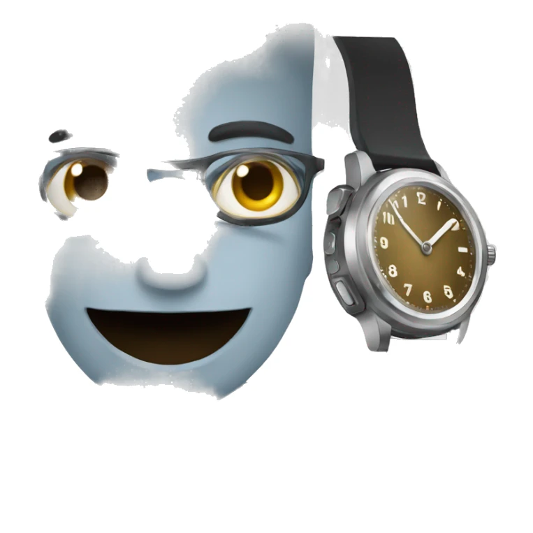 personne regardant sa montre  sticker