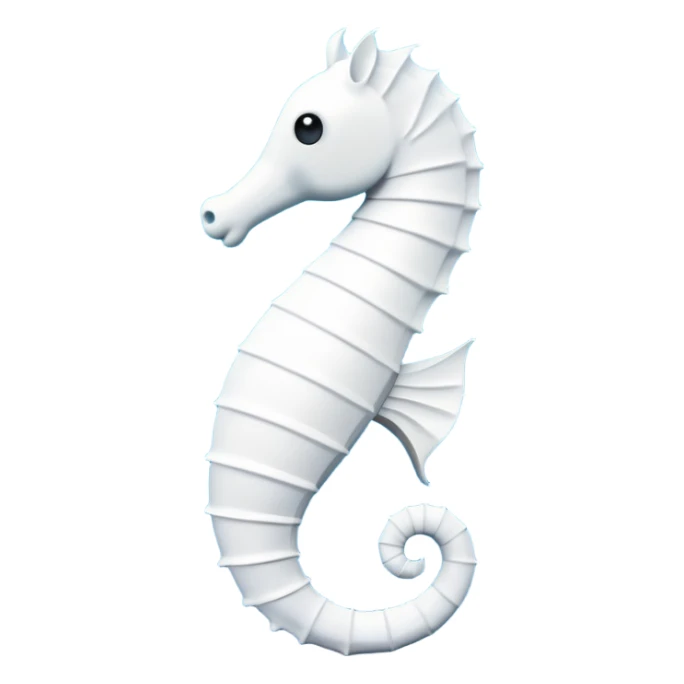 make a minimalist image of a sea horse and make it look like a J sticker