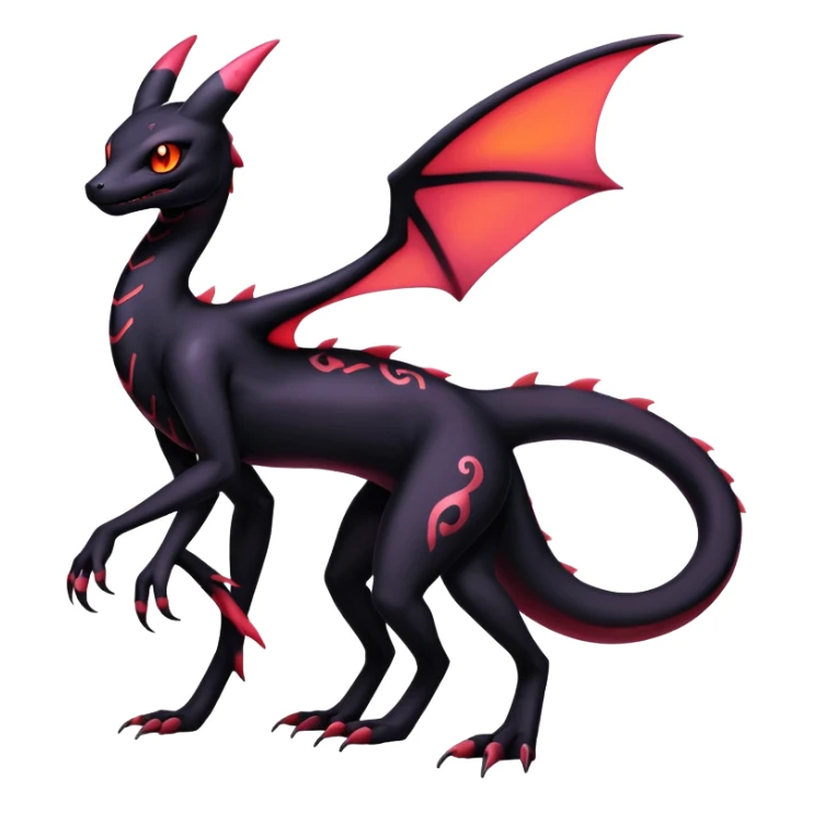 Salazzle-Salandit-Umbreon-Fakémon-hybrid-creature (full body)  sticker