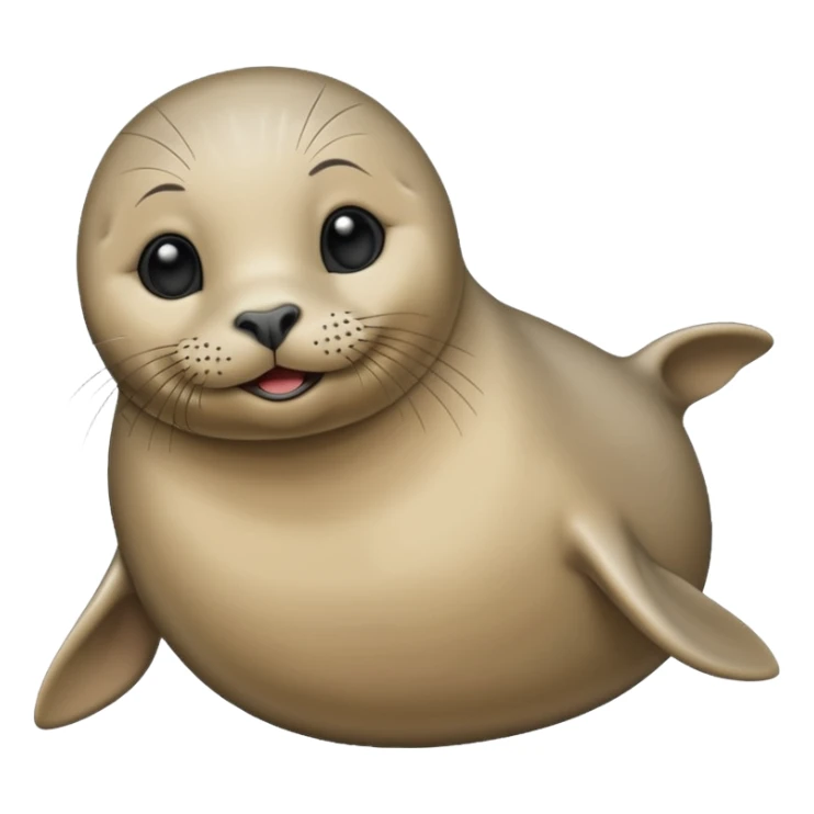 Happy female seal in love sticker