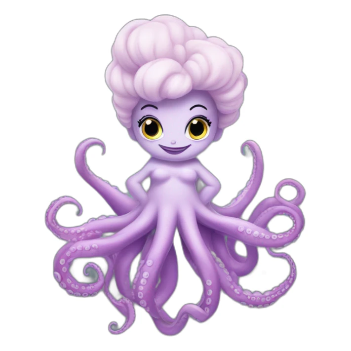Ursula the little mermaid full body octopus sticker