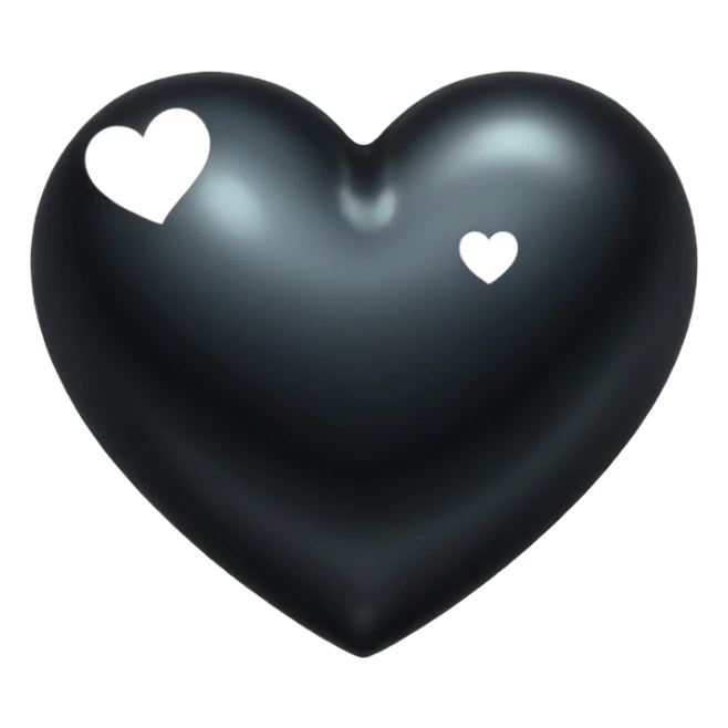 goth heart with a black pearl sticker