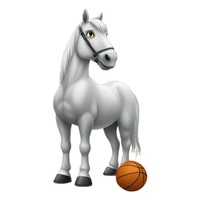 Horse on a basketball court sticker