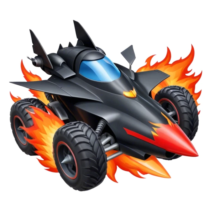 ATV QUAD batmobile rocket at take-off in fire france ! sticker