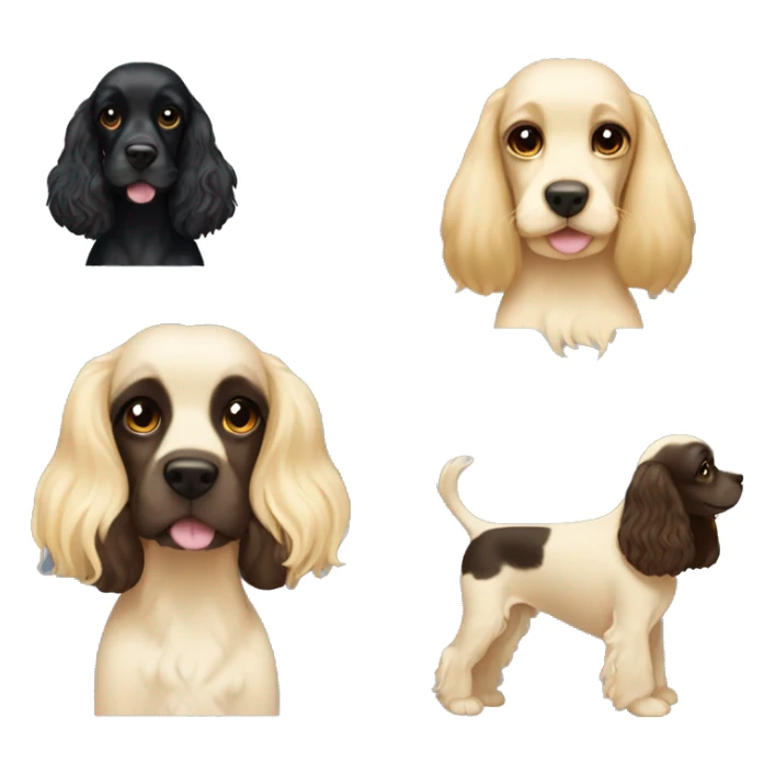 black cocker spaniel with a brunette kinda blonde girl  sticker