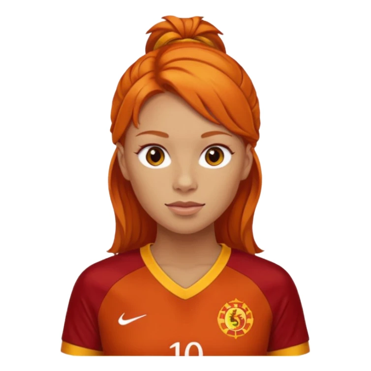ginger female with galatasaray jersey sticker