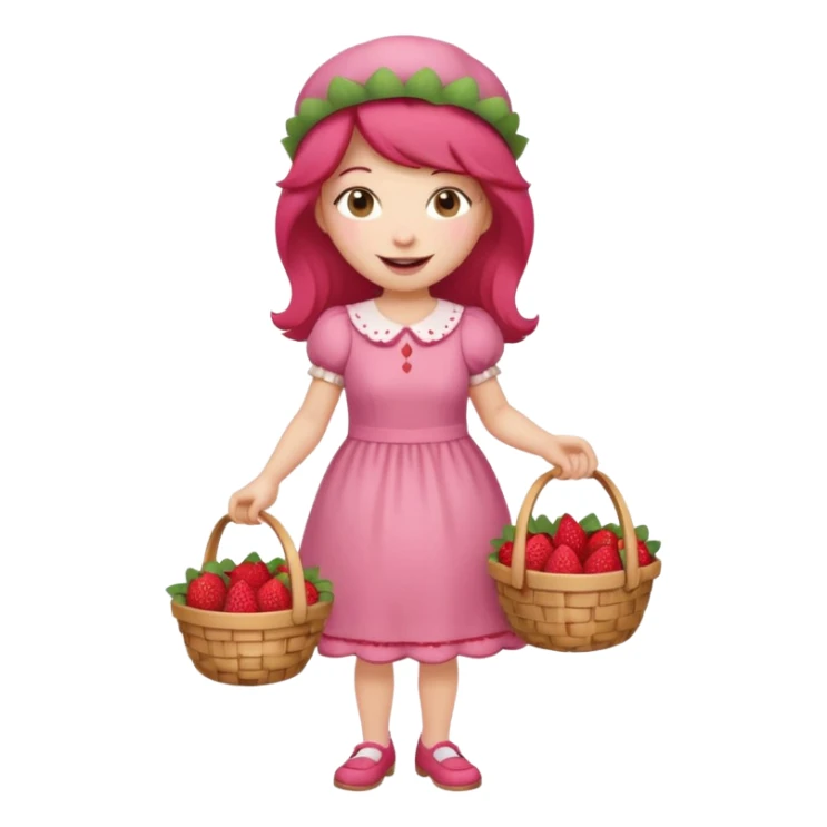 modern day cartoon character strawberry shortcake full body sticker