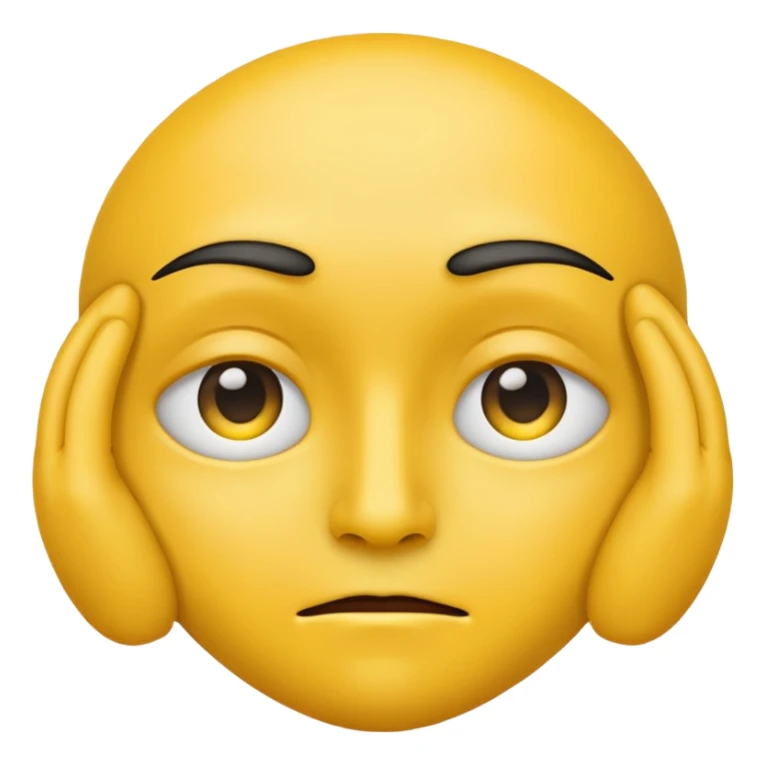 Generate me a blank face emoji with the upper eyelid half closed make it the original yellow emoji sticker
