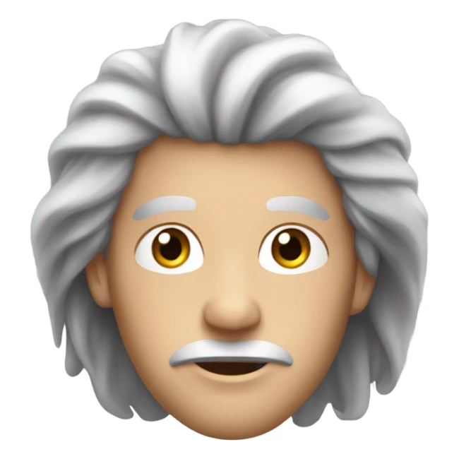 white person with longisch bushy hair sticker