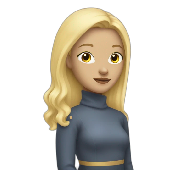 Blonde girl with sleeping mask invisible eyes sticker