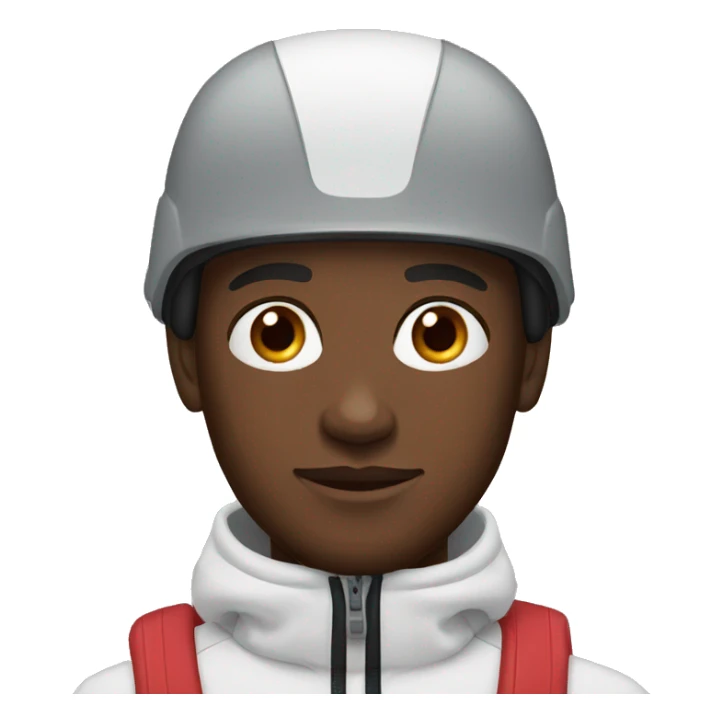 black man with stubble ski sticker