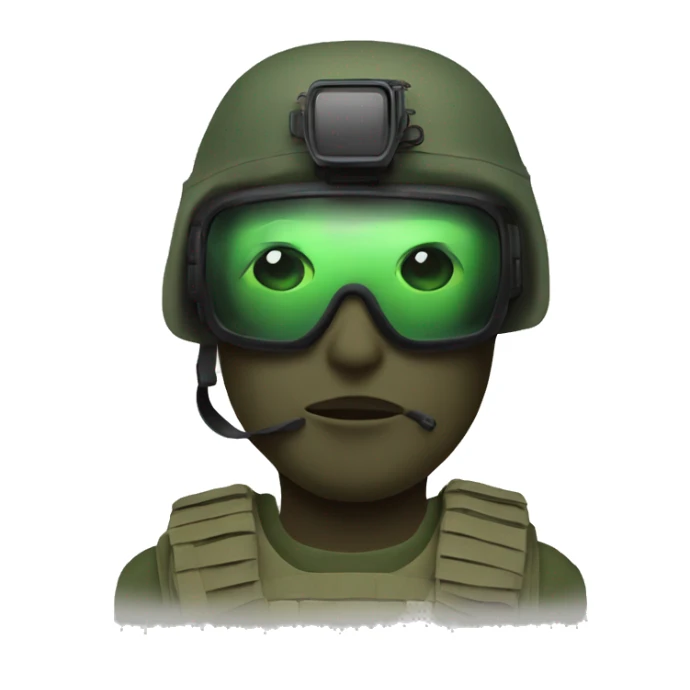 Special Forces Soldier wearing mask with night vision goggles sticker