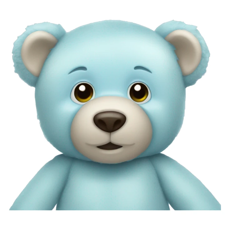 pastel blue toy children's teddy bear sticker