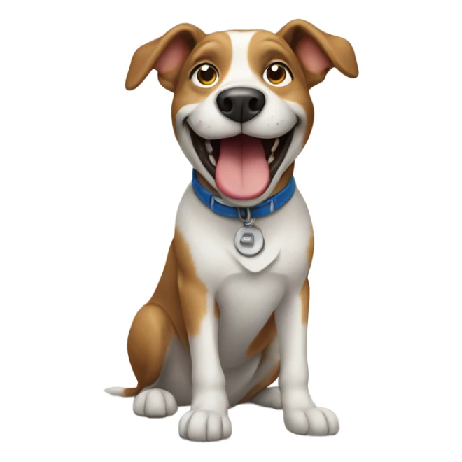 Happy Dog working at an ad agency  sticker