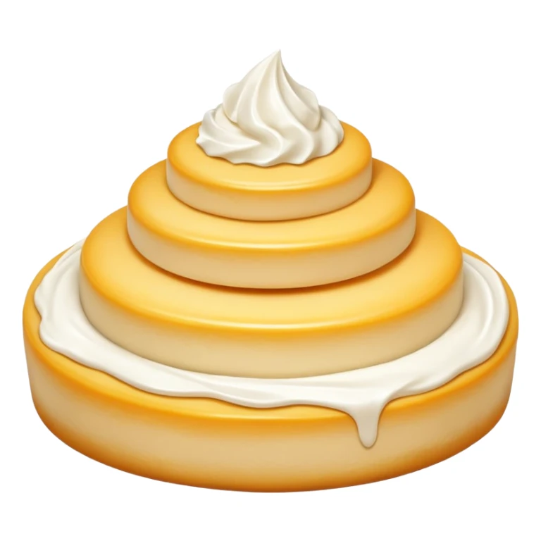 cream cheese, smooth white mound or swirl, thick silky texture, soft peaks, mild sheen, clean finish, fresh and pure, optional small container, no toppings, herbs, tools, or faces, clean 3D rendering, soft shadows, transparent background, emoji scale sticker