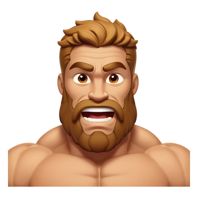Cinematic Realistic Hercules Portrait, head tilted dramatically with an exaggeratedly amused expression, featuring a bold yet playful demeanor. His rugged, muscular form and finely detailed classical garb are rendered with dynamic lighting and robust textures, conveying a rare moment of lighthearted mirth from a timeless legend. sticker